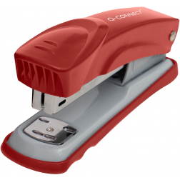 Q-CONNECT agrafeuse, métal, half strip, 25 feuilles, rouge