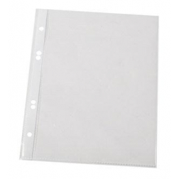 Q-CONNECT pochette perforée A5 portrait perforation 4 trous lisse 100 microns paquet de 100 pièces