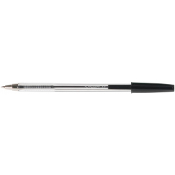 Q-CONNECT stylo bille, avec capuchon, 0,7 mm, pointe moyenne, noir, boîte de 50 pièces