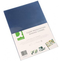 Q-CONNECT couvertures, ft A3, PVC, 200 micron, paquet de 100 pièces, transparent