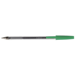 Q-CONNECT stylo bille, avec capuchon, 0,7 mm, pointe moyenne, vert
