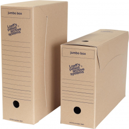 Loeff's boîte d'archivage Jumbo box, carton ondulé, marron, paquet de 8 pièces