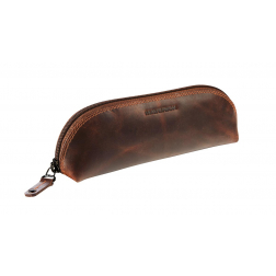 Maverick trousse en cuir, ovale, brun