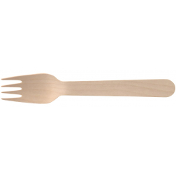 Fourchette Pure, en bois, 16,5 cm, paquet de 250 pièces