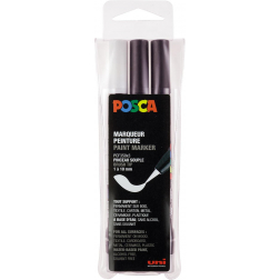 Uni POSCA marqueur peinture PCF-350, 1 - 10 mm, étui de 3 pièces, assorti