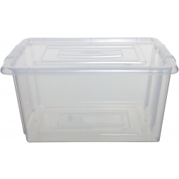 Whitefurze Stack & Store Small boîte de rangement 14 litres sans couvercle, transparent