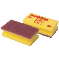 Scotch Brite éponge récurante surfaces délicates, ft 7 x 13 cm, jaune, paquet de 10 pièces