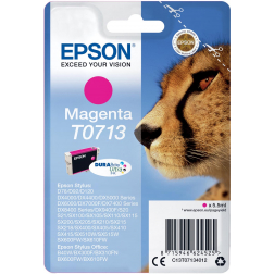 Epson cartouche d'encre T0713, 250 pages, OEM C13T07134012, magenta