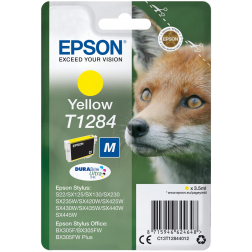 Epson cartouche d'encre T1284, 225 pages, OEM C13T12844012, jaune