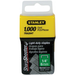 Stanley agrafes type A, 6 mm, boîte de 1.000 agrafes