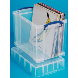 Really Useful Box boîte de rangement 19 l, couvercle XL, transparent