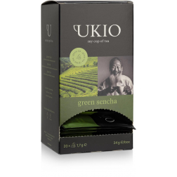 UKIO thé vert Sencha, emballé individuellement, paquet de 20 pièces