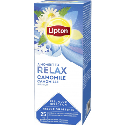 Lipton thé Feel Good Selection, Camomille, boîte de 25 sachets