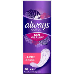 Always Soft Like Cotton protège-slip Large Classic, paquet de 30 pièces