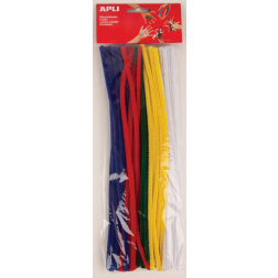 Apli chenilles, blister de 50 pièces, couleurs assorties
