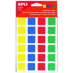 Apli Autocollants colorés carré, ft 20 x 20 mm, 24 pièces