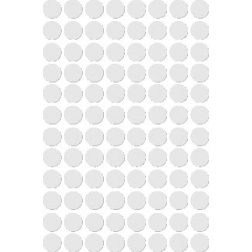 Apli étiquettes rondes en pochette diamètre 8 mm, blanc, 480 pièces, 96 par feuille (1183)