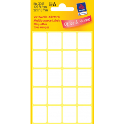 Avery Etiquettes blanches ft 22 x 18 mm (l x h), 120 pièces