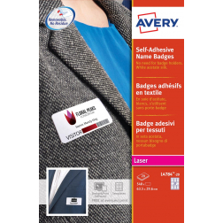 AVERY Badge autocollant, ft 63,5 x 29,6 mm, boîte de 540 pièces, blanc