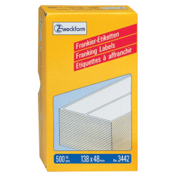 Avery Zweckform étiquettes d'affranchissement ft 138 x 48 mm, boîte de 500 pièces