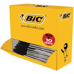 Bic stylo bille Cristal Medium offre spéciale 90 + 10 gratuit, noir