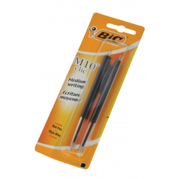 Bic stylo bille M10 Clic sous blister, pointe moyenne, noir