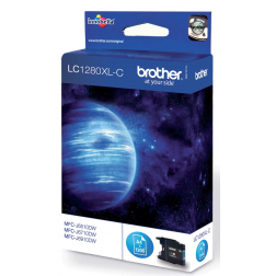 Brother cartouche d'encre, 1.200 pages, OEM LC-1280XLC, cyan