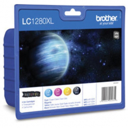 Brother cartouche d'encre, 1.200-2.400 pages, OEM LC-1280XLVALBPDR, 4 couleurs