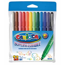 Carioca Feutre Joy Superwashable 12 feutres en étui plastique