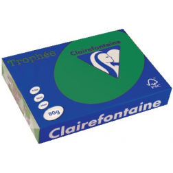 Clairefontaine Trophée Intens, papier couleur, A4, 80 g, 500 feuilles, vert sapin