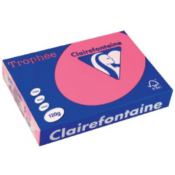 Clairefontaine Trophée Intens, papier couleur, A4, 120 g, 250 feuilles, fuchsia
