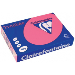 Clairefontaine Trophée Intens, papier couleur, A4, 80 g, 500 feuilles, fuchsia
