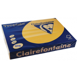 Clairefontaine Trophée Pastel, papier couleur, A3, 80 g, 500 feuilles, bouton d'or