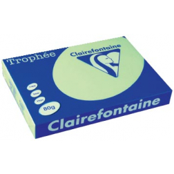 Clairefontaine Trophée Pastel, papier couleur, A3, 80 g, 500 feuilles, vert