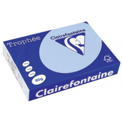 Clairefontaine Trophée papier couleur, A4, 80 g, 500 feuilles, bleu
