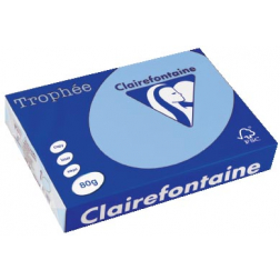 Clairefontaine Trophée papier couleur, A4, 80 g, 500 feuilles, bleu vif