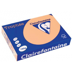 Clairefontaine Trophée Pastel, papier couleur, A4, 160 g, 250 feuilles, saumon
