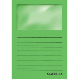 Class'ex pochette coin à fenêtre vert intense