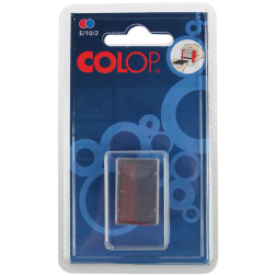Colop tampon encreur de rechange bicolore (bleu/rouge), pour cachet S160L, blister de 2 pièces