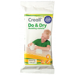 Creall Pâte à modeler Do & Dry blanc, paquet de 1 kg