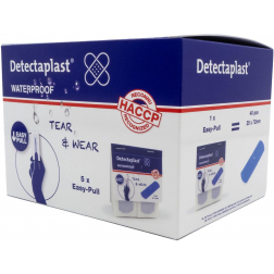 Detectaplast Tear & Wear Waterproof Easy-Pull, ft 25 x 72 mm, 5 x 40 pièces