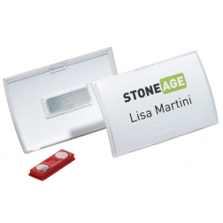 Durable badge avec aimant Click Fold ft 40 x 75 mm