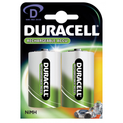 Duracell piles rechargeables D, blister de 2 pièces