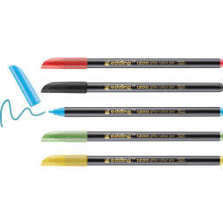 Edding feutre à paillettes e-1200, assorti, set de 5 pièces
