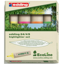 Edding surligneur Ecoline e-24 étui de 4 pièces en couleurs assorties