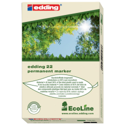 Edding marqueur permanent Ecoline e-22 jeu, blister de 4 pièces en couleurs assorties