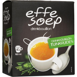 Effe Soep bouillon à boire, herbes du jardin, 160 ml, boîte de 40 sticks