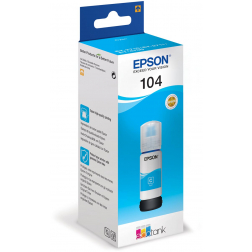 Epson bouteilles d'encre 104, 7.500 pages, OEM C13T00P240, cyan