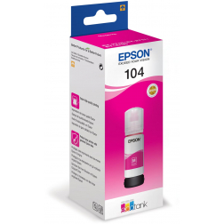 Epson bouteilles d'encre 104, 7.500 pages, OEM C13T00P340, magenta