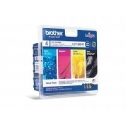 Brother bundle LC-1100HYVALBP black cyan magenta and yellow